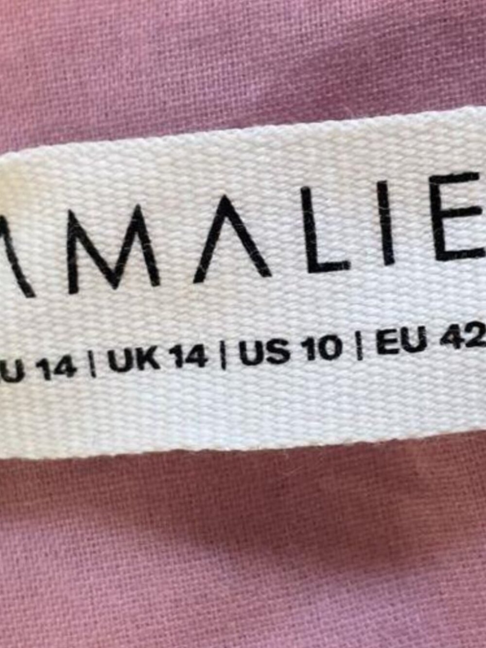 Amalie The Label Franc Linen Blend Puff Sleeve Wrap Midi Dress US 10 Pink Floral - Picture 8 of 11